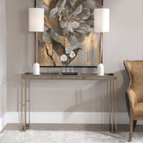 Cardew Modern Console Table Silver & Gold - Silver / Gold by Uttermost - View 9