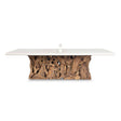 Stonewood Indoor-Outdoor Ping-Pong Dining Table White / Woodtone - Light Brown / White by Uttermost - View 1