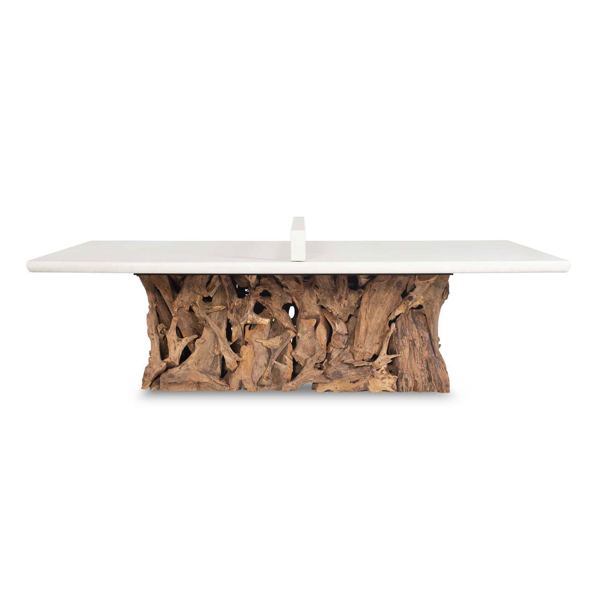 Stonewood Indoor-Outdoor Ping-Pong Dining Table White / Woodtone - Light Brown / White by Uttermost - View 1
