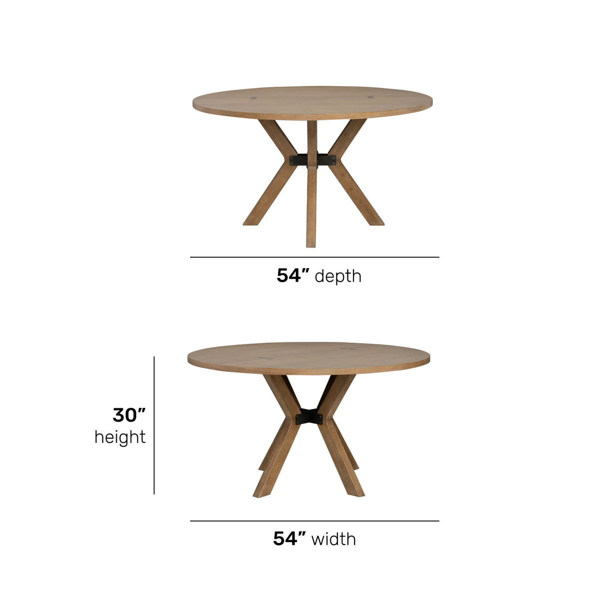 Millwork Round Dining Table - Light Brown | Flexsteel