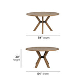 Millwork Round Dining Table - Light Brown | Flexsteel