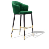 Modrest Adak - Modern Glam Green with Black & Gold Barstool
