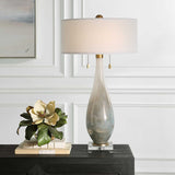 Cardoni Glass Table Lamp - Bronze / Beige by Uttermost - View 2