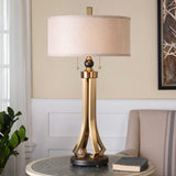 Selvino Table Lamp Brushed Brass - Yellow / Beige by Uttermost - View 2