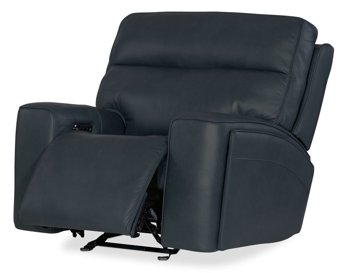 Riverton Power Gliding Recliner With Power Headrest/Lumbar - Blue by Hooker Furniture - View 7
