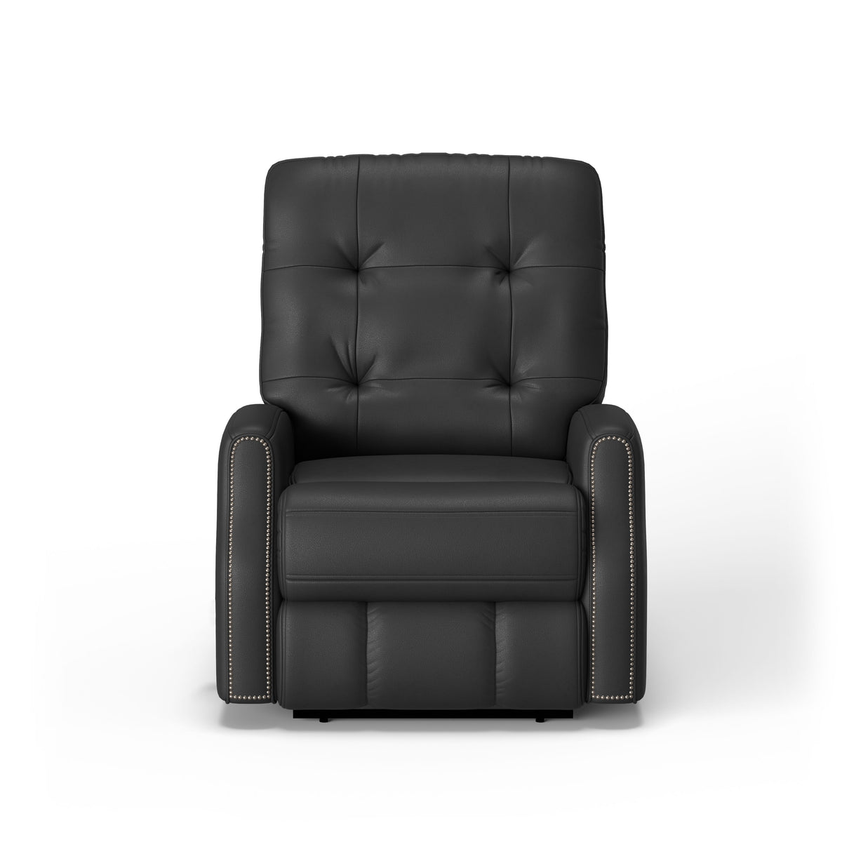 Devon Transitional Leather Power Recliner, Nailhead Trim | Flexsteel