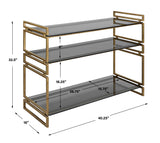 Stacked Up Glass Console Table - Gray by Uttermost - View 7