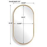 Torrado Oval Mirror Brass - Gold by Uttermost - View 7