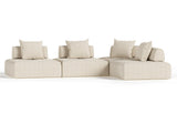 Mondo - Modern Modular Beige Fabric Sectional Sofa-4-Piece Sectional - View Image 1