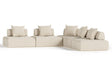 Mondo - Modern Modular Beige Fabric Sectional Sofa-5-Piece Sectional - View Image 1