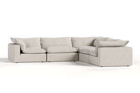 Garman - Modern Light Grey Modular Sectional Sofa-5-Piece Sectional - View Image 1