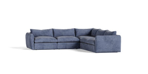 Kinsey - Modern Blue Fabric Modular Sectional Sofa-5-Piece Sectional - View Image 1