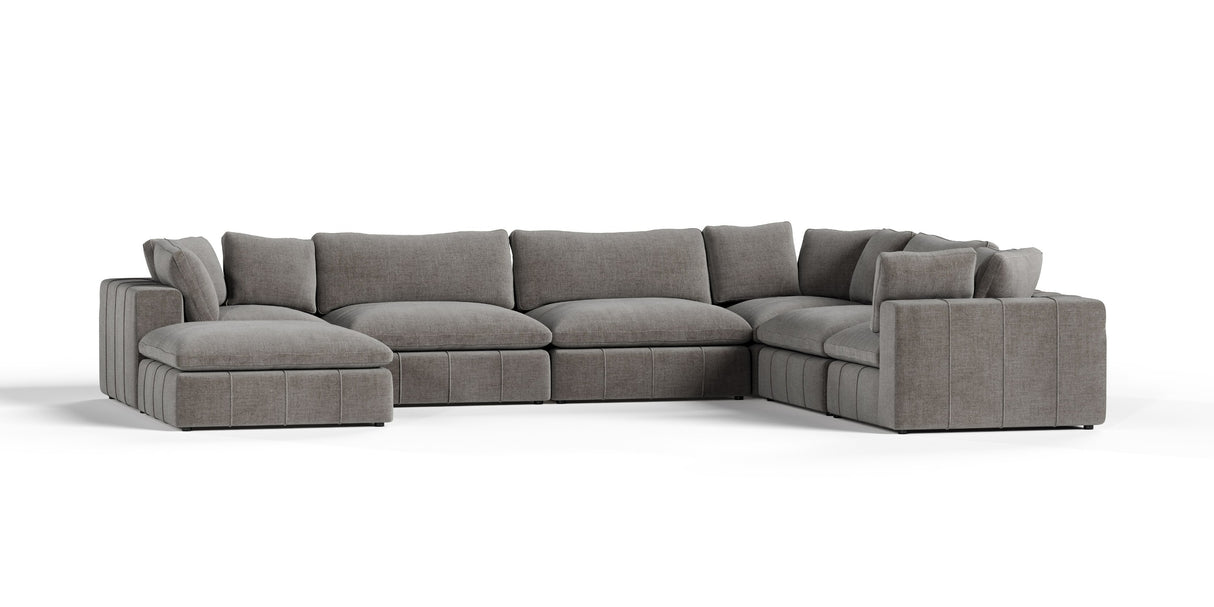 Vicki - Modern Grey Fabric Modular Sectional Sofa-7-Piece Sectional - View Image 1