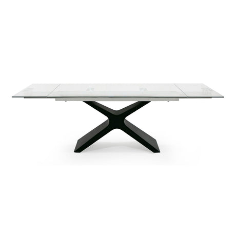 Modrest Adler - Modern Black Glass Extendable 63"/94.5" Dining Table