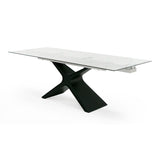Modrest Adler - Modern Black Glass Extendable 63"/94.5" Dining Table