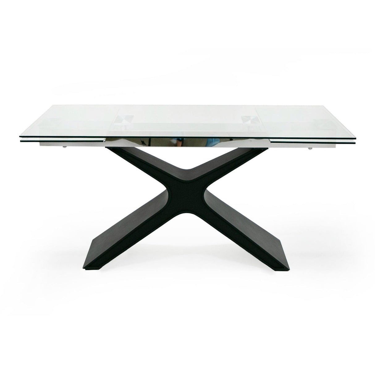 Modrest Adler - Modern Black Glass Extendable 63"/94.5" Dining Table