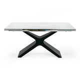 Modrest Adler - Modern Black Glass Extendable 63"/94.5" Dining Table
