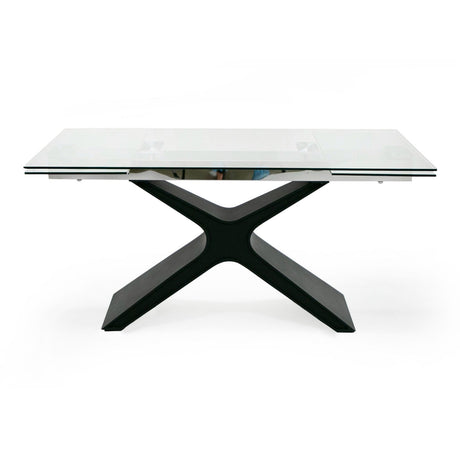 Modrest Adler - Modern Black Glass Extendable 63"/94.5" Dining Table