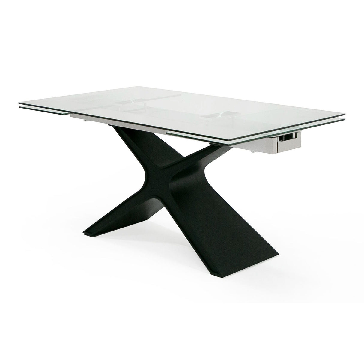 Modrest Adler - Modern Black Glass Extendable 63"/94.5" Dining Table