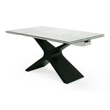 Modrest Adler - Modern Black Glass Extendable 63"/94.5" Dining Table