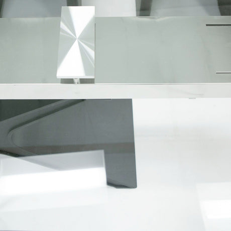 Modrest Adler - Modern Black Glass Extendable 63"/94.5" Dining Table