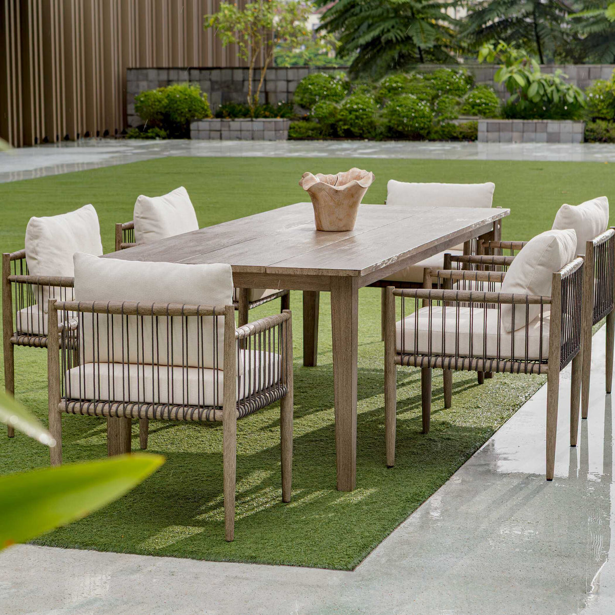 Forsyth Outdoor Dining Table - Dark Gray by Uttermost - View 2