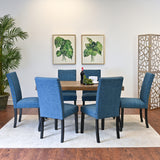 Amisos 7-Piece Dining Set, Hairpin Dining Table with 6 Chairs, 3 Color Options