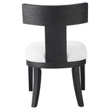 Idris Armless Chair White & Black - White / Black by Uttermost - View 6