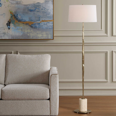 Halen Brass Floor Lamp - Gold by Uttermost - View 2