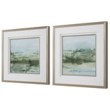 Soft Sage Abstract Landscape Prints (Set of 2) - Gray by Uttermost - View 4