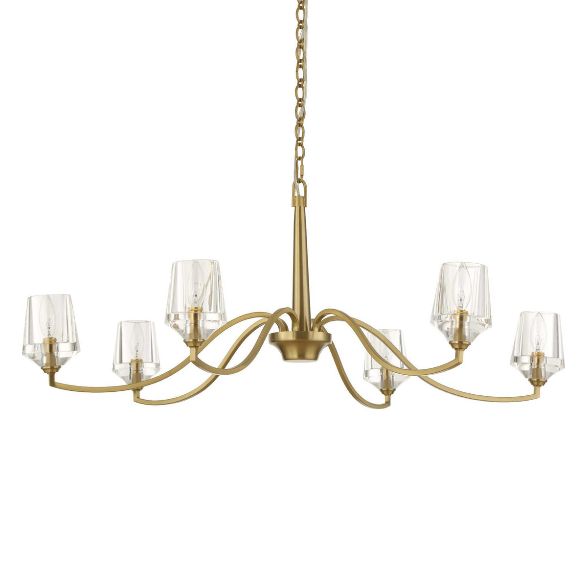 Barcelona 6 Light Brass Chandelier - Gold by Uttermost - View 10