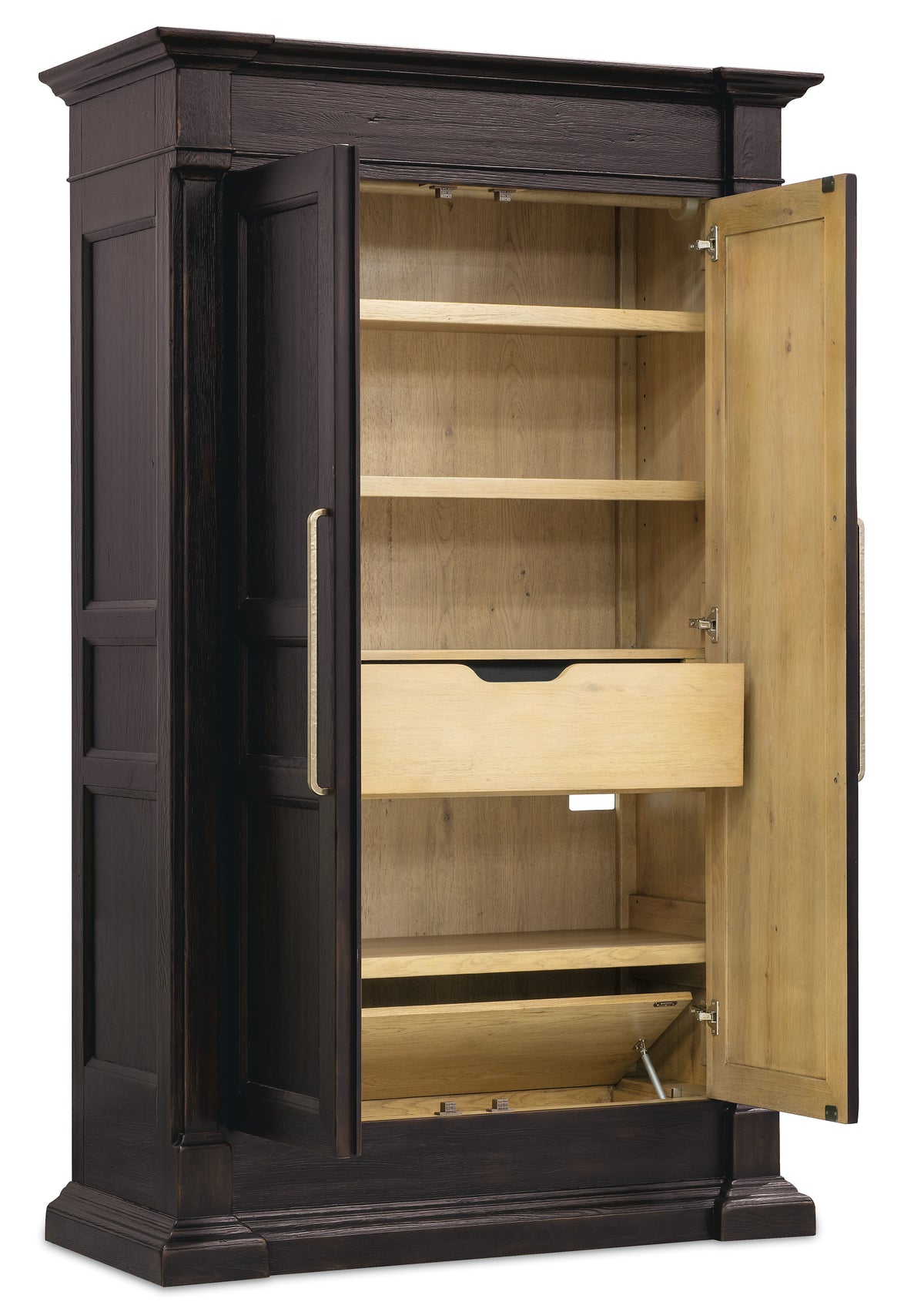 Driftwood Wardrobe Burnt Timber - Black by Hooker Furniture - View 2