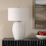 Alkman Table Lamp - White by Uttermost - View 3