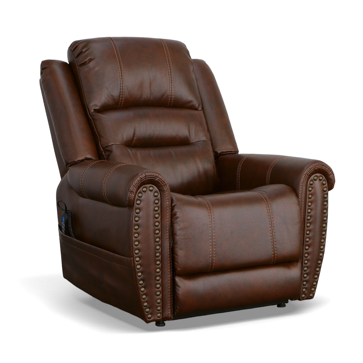 Oscar Power Lift Recliner With Right-Hand Control & Power Headrest - Pumpernickel | Flexsteel