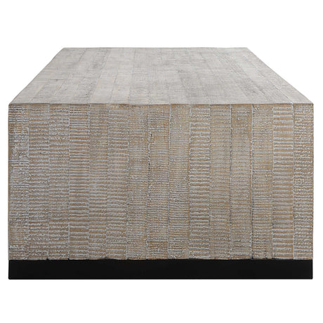 Bosk White Washed Coffee Table - Dark Gray by Uttermost - View 5