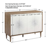 Dani 4 Door Cabinet - White / Light Brown by Uttermost - View 9