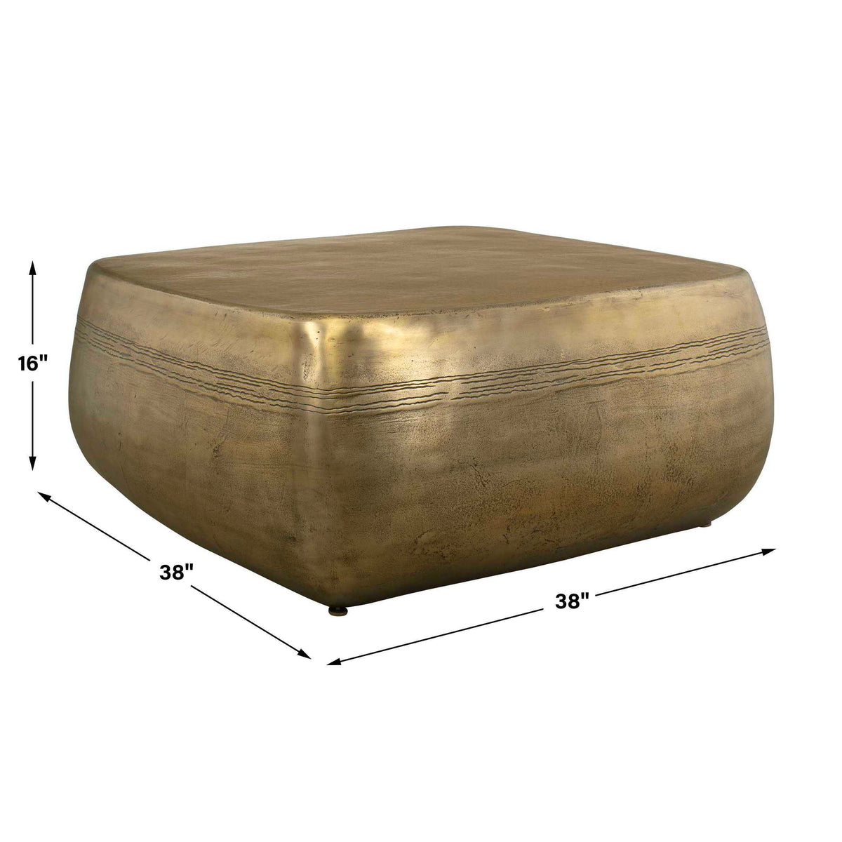 Saguaro Indoor-Outdoor Coffee Table - Gold by Uttermost - View 6