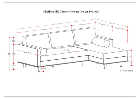 Morrison - Right Sectional Sofa - Sienna - sold by Home Elegance USA