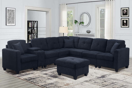Sectional Sofa, Dark Blue - sold by Home Elegance USA