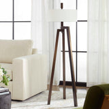 Mondovi Modern Floor Lamp - Dark Brown / Beige by Uttermost - View 3