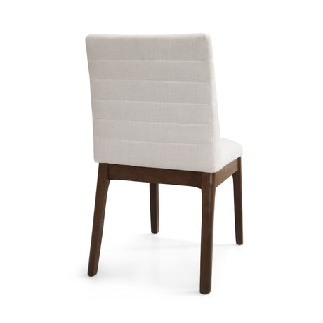7-Pieces Upholstered Dining Set With Rubberwood Frame, Light beige+Walnut+Black - sold by Home Elegance USA