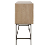 Lunar 4 Door Elm Wood Cabinet - Light Brown by Uttermost - View 5