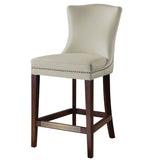 Dariela Counter Stool White - Beige / Dark Brown by Uttermost - View 4