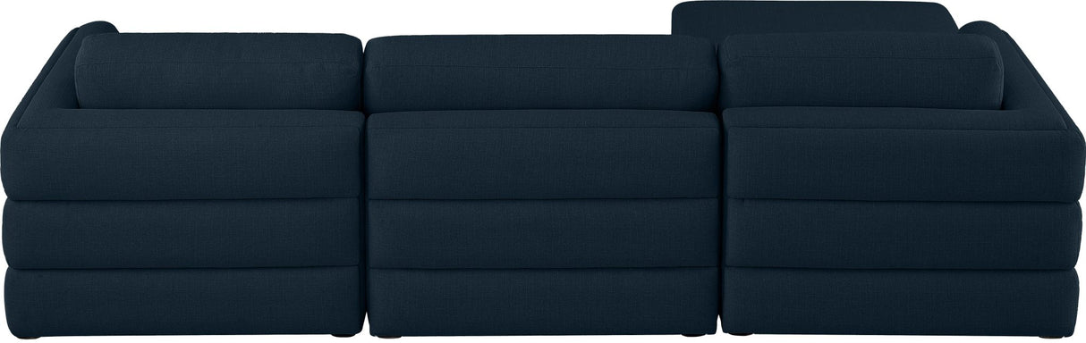 Beckham - Modular Sectional 4 Piece - Navy | Home Elegance USA