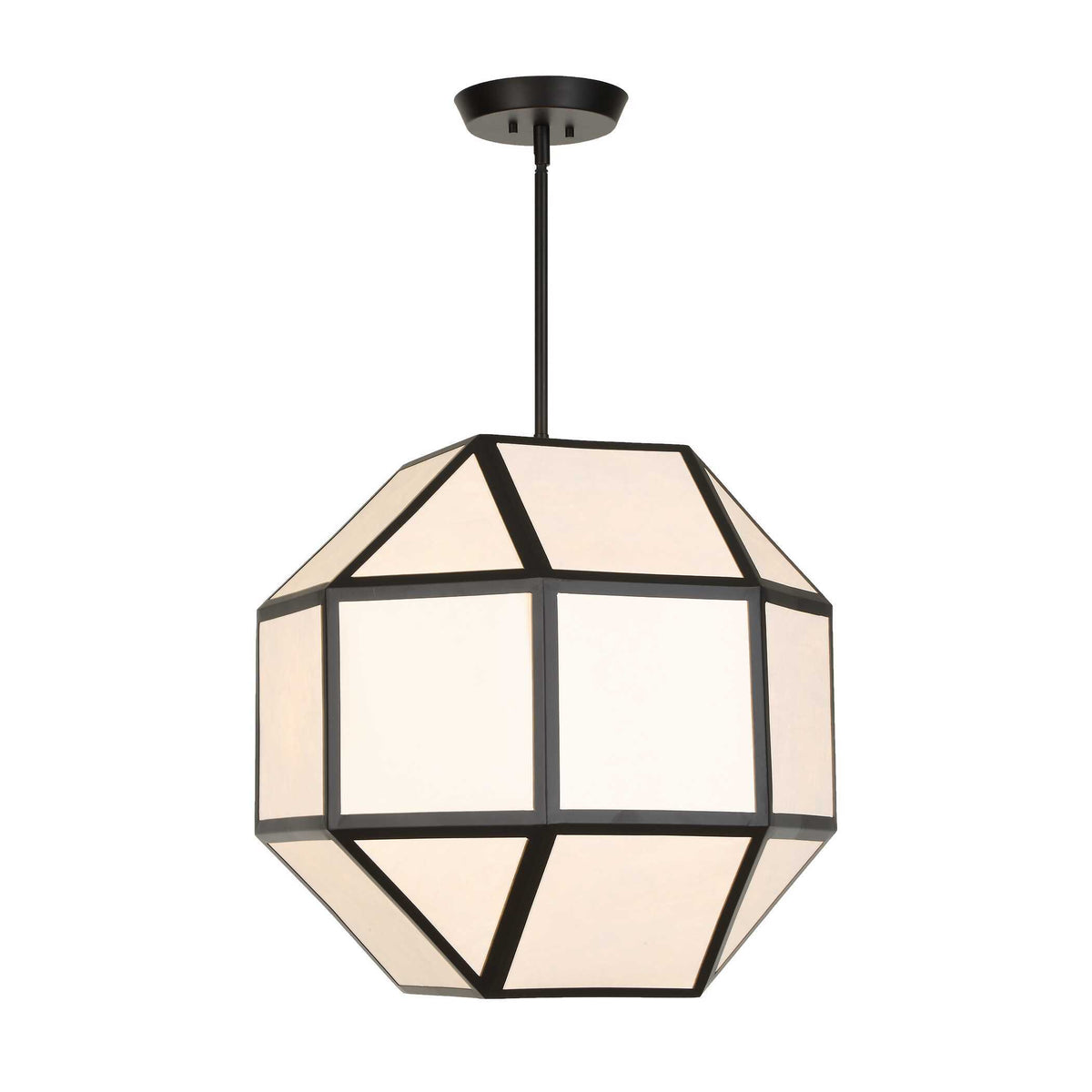 Hoi An 4 Light Geometric Chandelier - Black by Uttermost - View 5