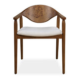 Augusta Burl Dining Chair Brown,White - Dark Brown by Uttermost - View 1