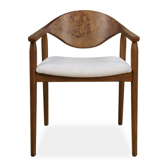 Augusta Burl Dining Chair Brown,White - Dark Brown by Uttermost - View 1