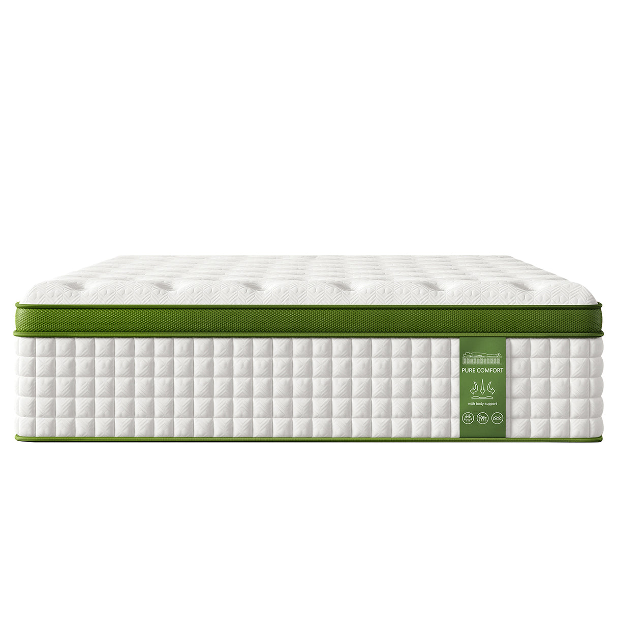 14' King Hybrid Mattress with Gel Memory Foam and Pocket Springs