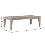 Kirkham Indoor-Outdoor Wood Coffee Table Woodtone - Light Brown by Uttermost - View 9