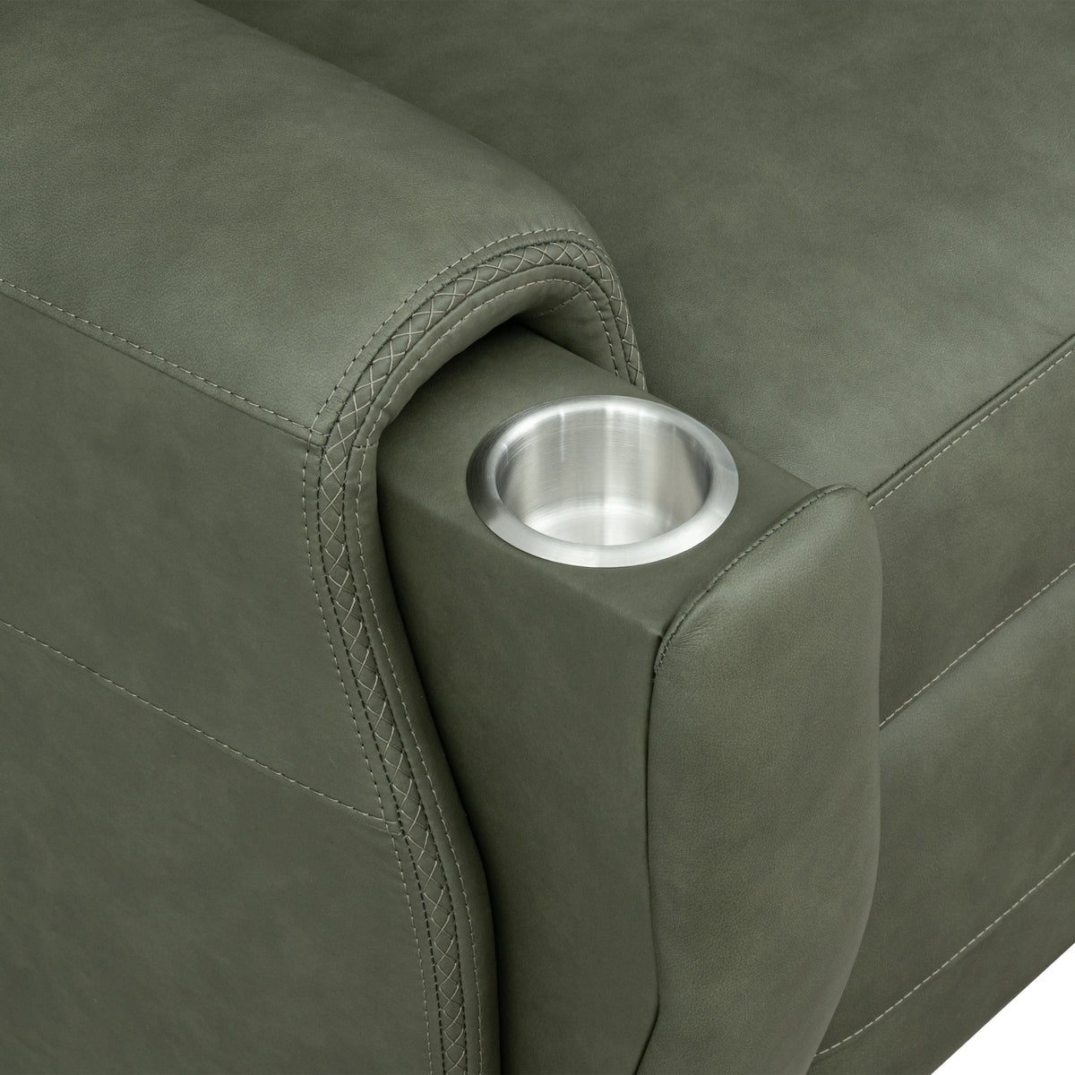 Felix Power Recliner With Power Headrest, Lumbar, Heat & Massage - Forest Green | Flexsteel